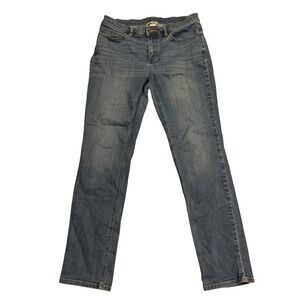 Duluth Trading Co Womens Straight Leg Jeans Blue Medium Wash Size 8 x 31